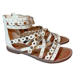 Sam Edelman Cream Gladiator Multi-strap bohemian Sandals 7.5 Summer